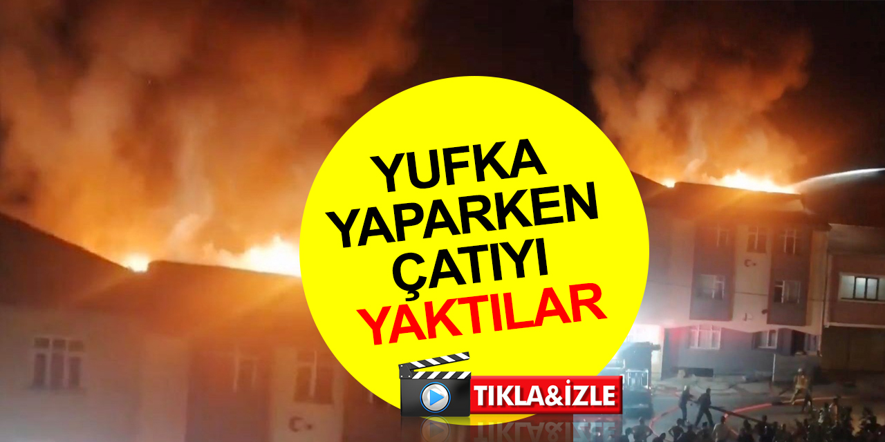 Yufka ekmek yaparken sıçrayan alevler çatıyı sardı!