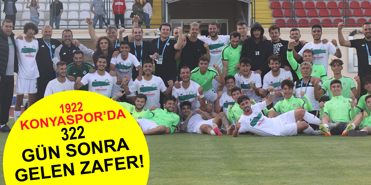1922 Konyaspor'da 322 gün sonra gelen zafer