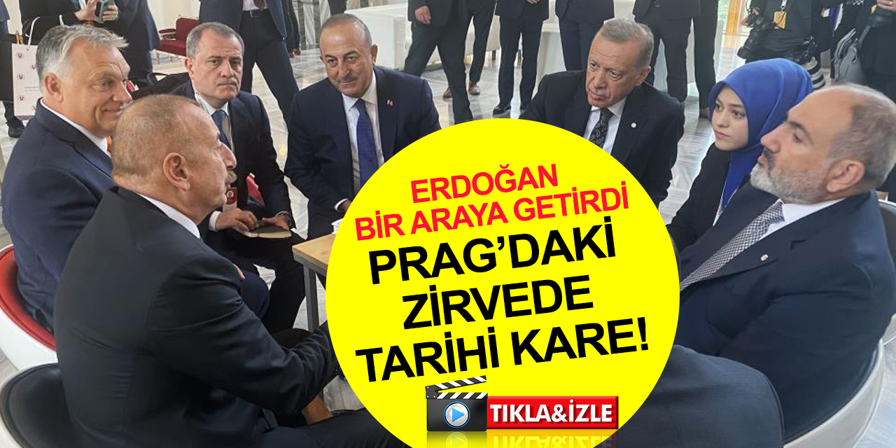 Prag'daki zirvede tarihi kare! Cumhurbaşkanı Erdoğan, Aliyev ve Paşinyan'ı bir araya getirdi! Macron'a teklifte bulundu