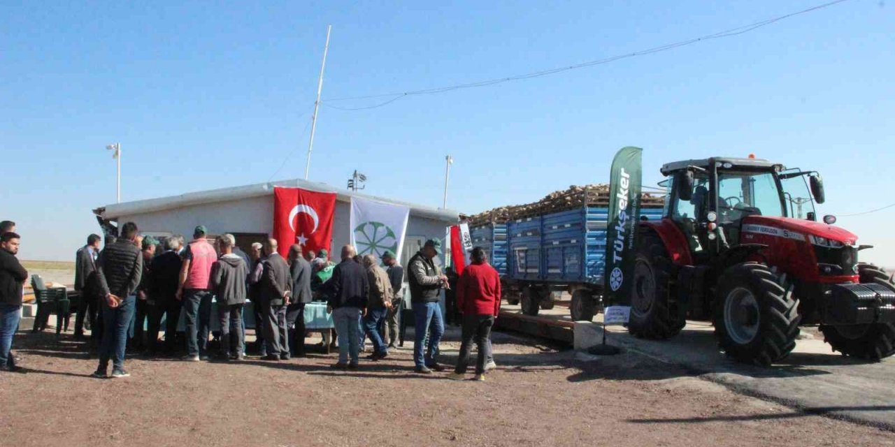 Karaman'da 2022-2023 yılı pancar alımı kurban ve dualarla başladı!