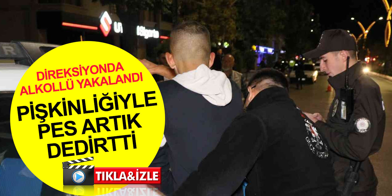 Aksaray'da alkollü araç kullanırken yakalanan pişkin sürücü 'pess' dedirdi