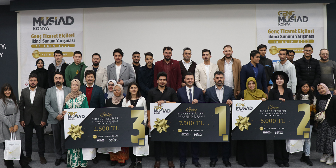 Genç MÜSİAD Konya ve İki Doğu İki Batı Uluslararası Öğrenci Derneği'nden örnek yarışma! Ticaret elçisi oldular