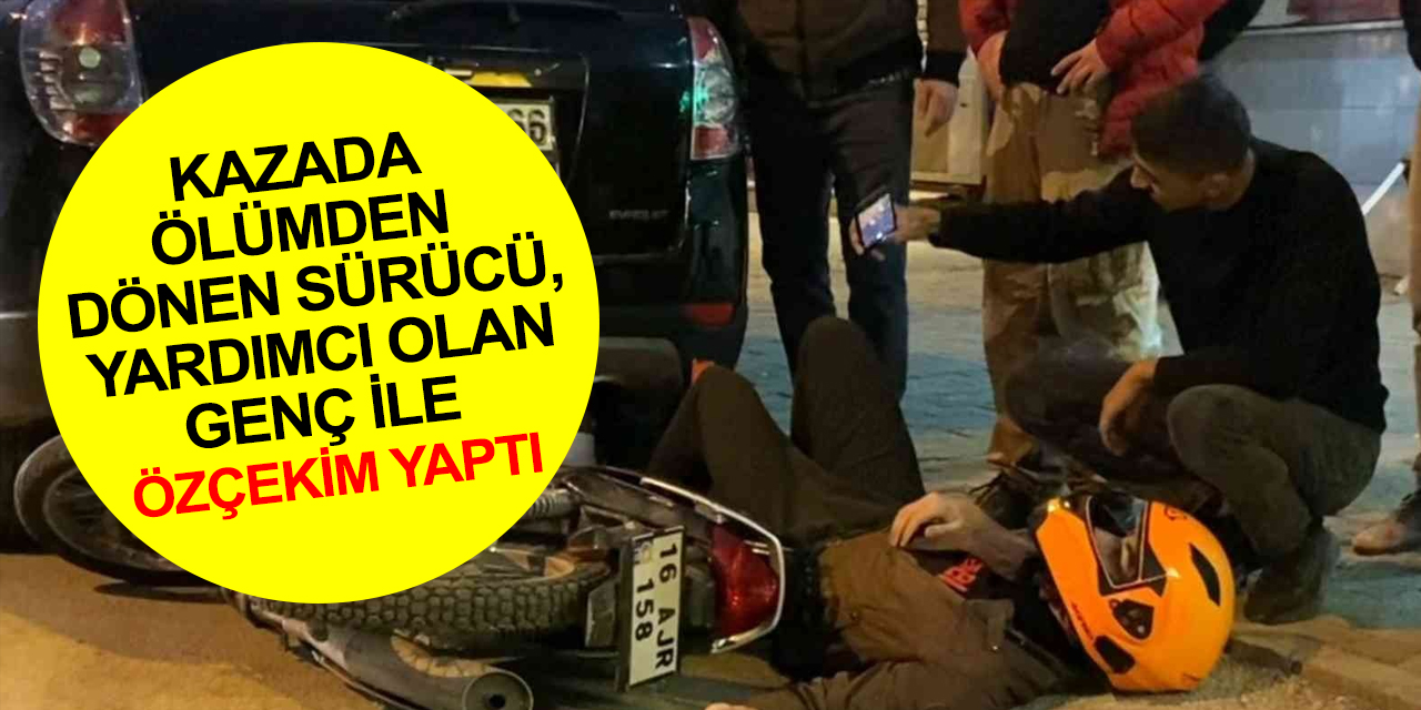 Motosiklet minibüsle kafa kafaya çarpıştı! Ölümden dönen sürücü özçekim yaptı