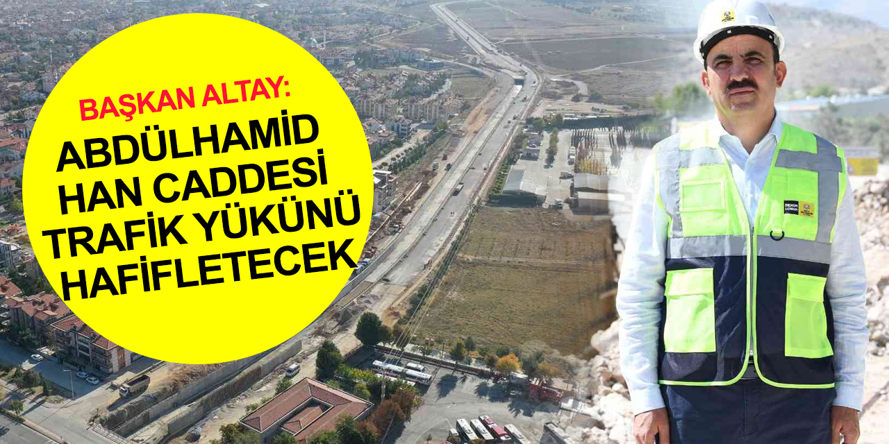 Konya'nın trafik yükünü hafifletecek Abdülhamid Han Caddesi'nde 3'üncü etap çalışmaları hızla devam ediyor