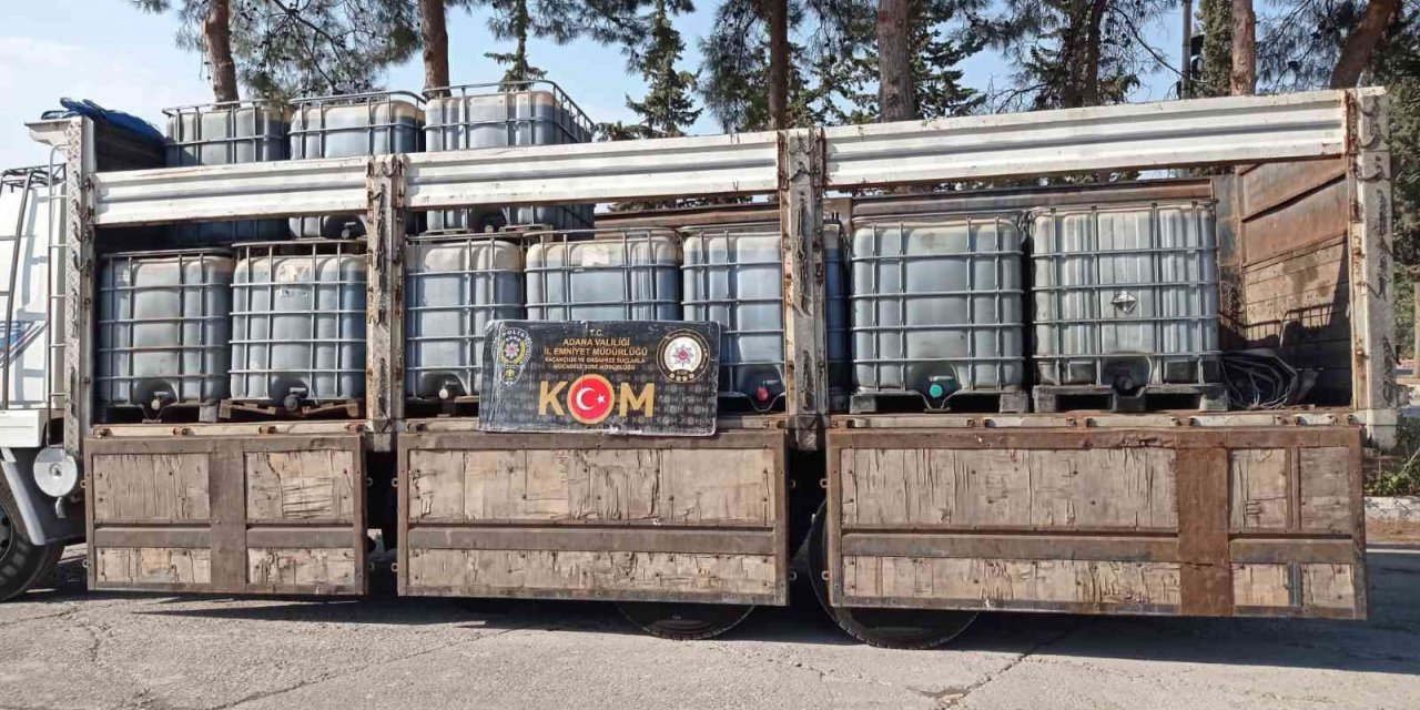 Adana’da bir ayda 34 bin 600 litre kaçak akaryakıt ele geçirildi
