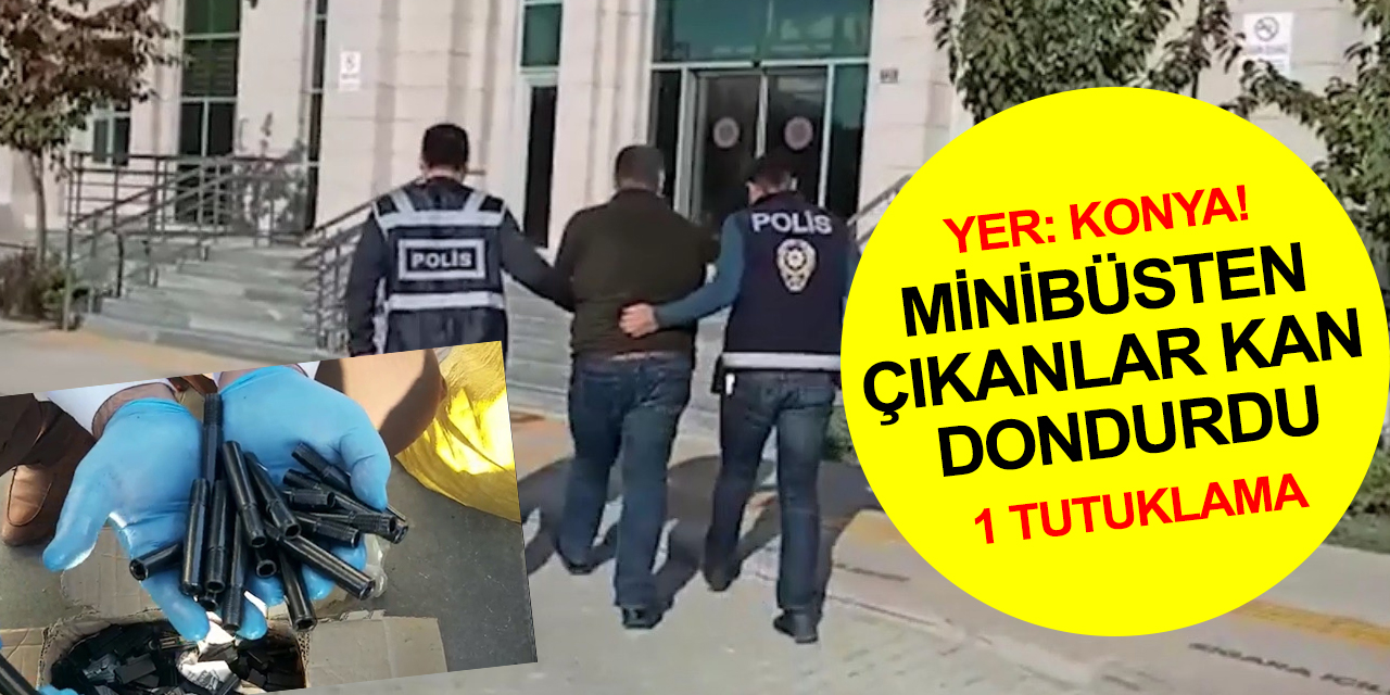 Konya'da 60 kilometre kovalamaca sonunda cephanelikle yakalanan şahıs tutuklandı