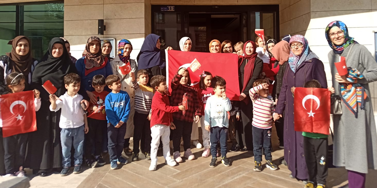 Konya haber! Şükran Anaokulu öğrencileri Meram Halk Kütüphanesi'nde bayram coşkusu yaşadı