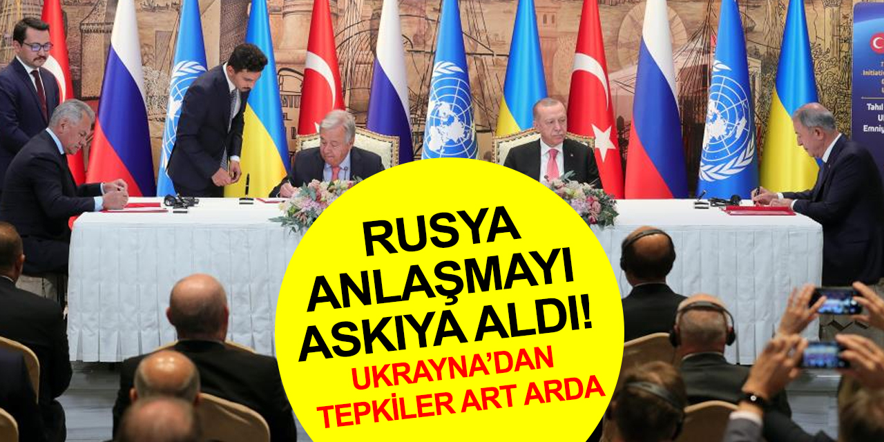 Türkiye öncülüğünde imzalar atılmıştı! Rusya anlaşmayı askıya alırken, Londra'yı işaret etti! Ukrayna'dan tepkiler art arda
