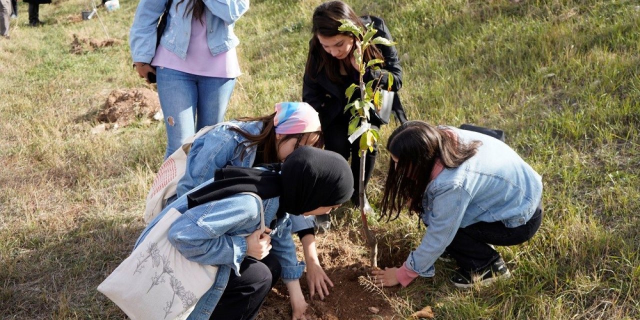 Mezun oldukları üniversitede hatıra ormanı oluşturdular