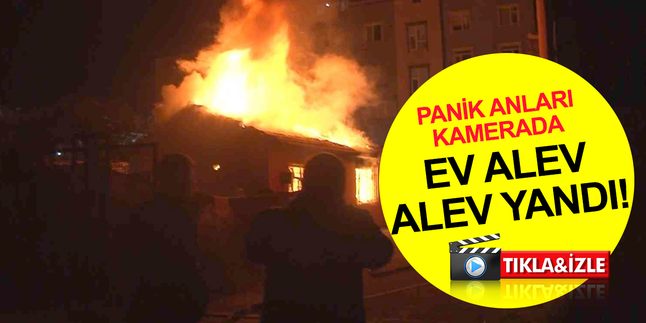 Arnavutköy’de korkutan yangın! Alevler geceyi aydınlattı, panik anları kamerada