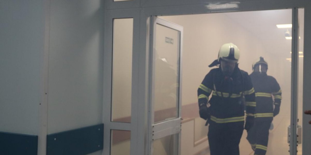 Ameliyathanede yangın tatbikatı