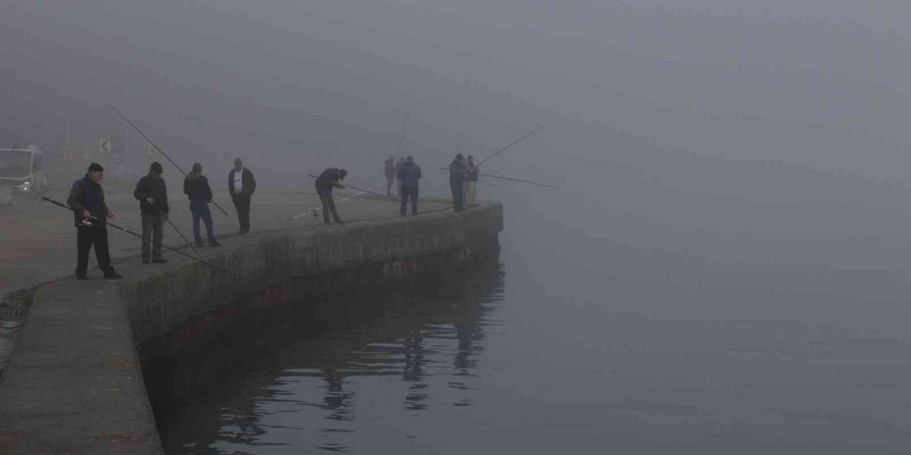 Olta balıkçıları sisli havada "rastgele" dedi