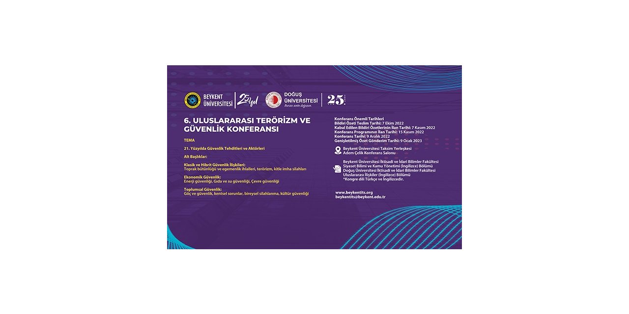 6. Uluslararası Terörizm ve Güvenlik Konferansı başlıyor