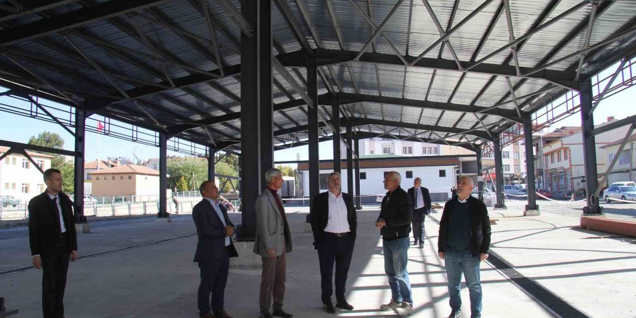 Bünyan’da mini terminal ve kapalı pazar yerinde inceleme