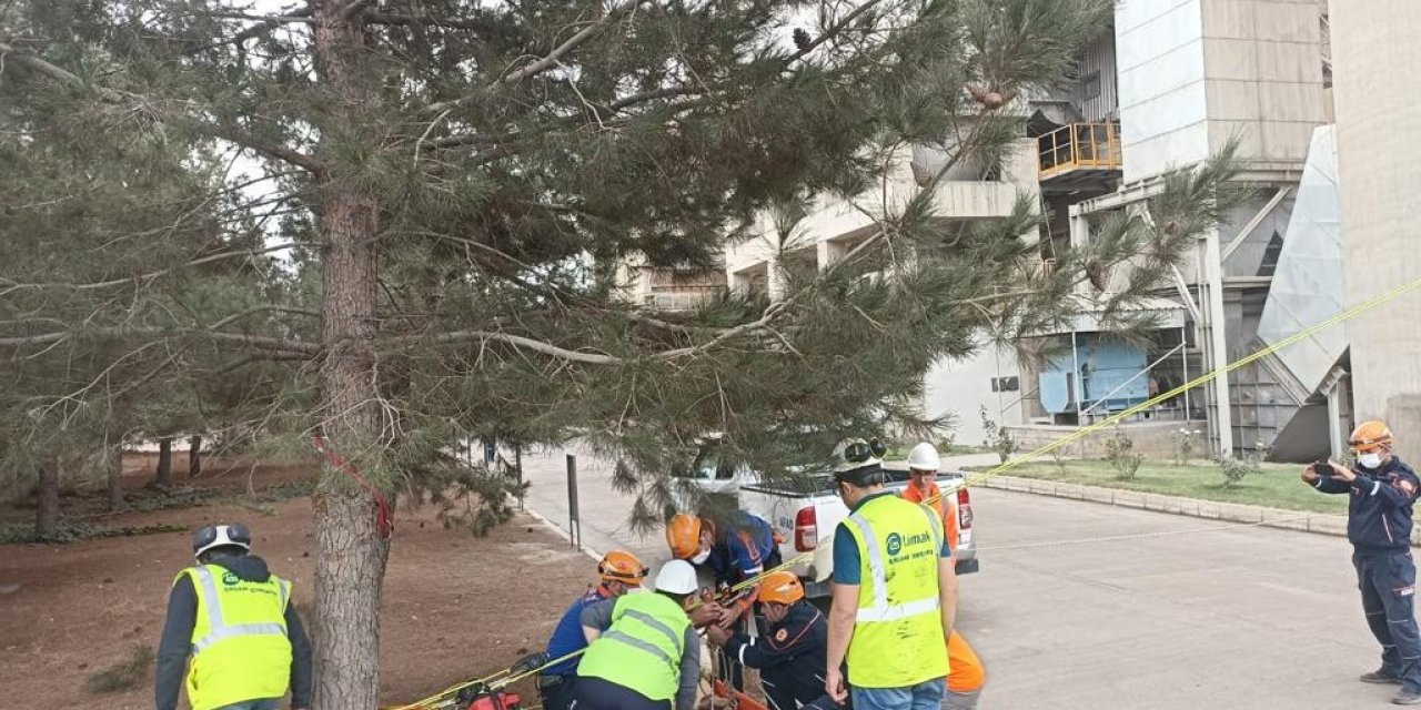 Diyarbakır AFAD’tan çimento fabrikasına acil durum tatbikatı