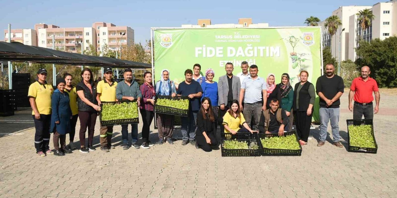 Tarsus’ta üreticilere ücretsiz 750 bin adet fide dağıtıldı