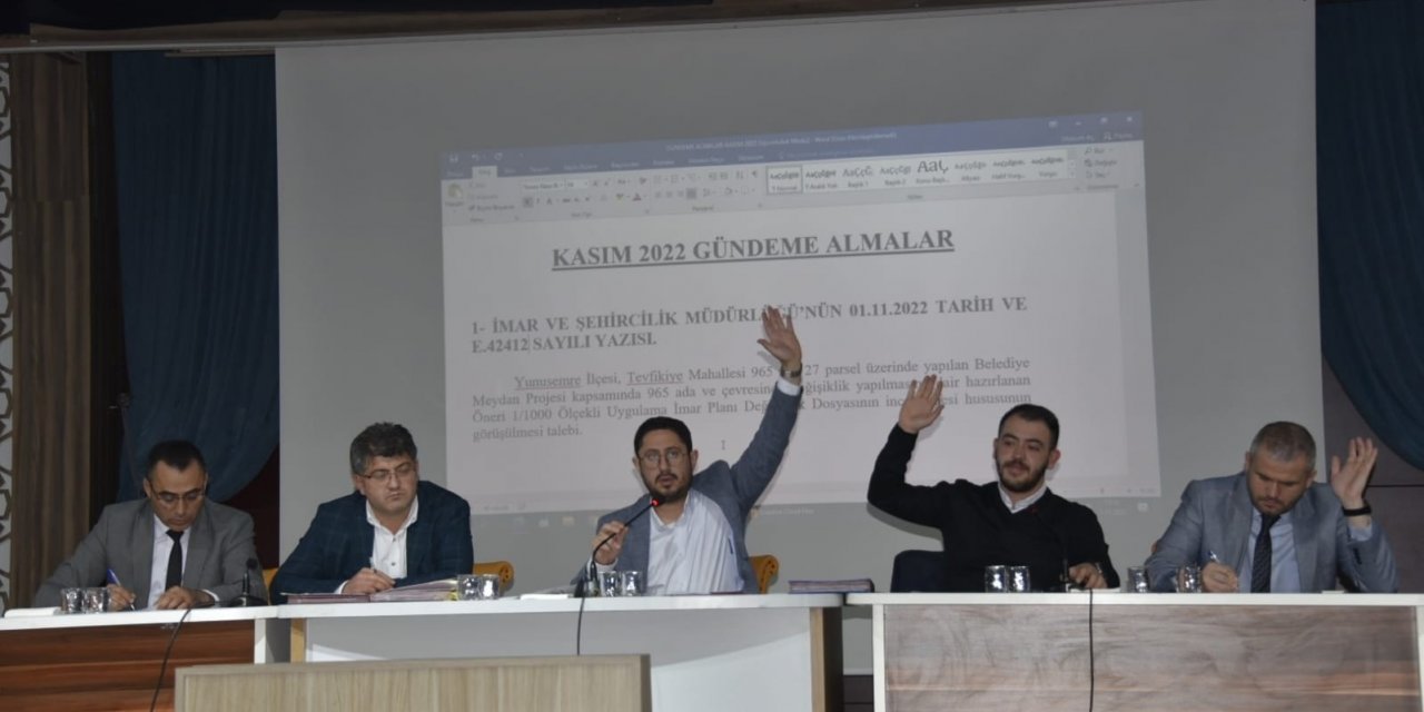 Yunusemre Belediyesinde kasım ayı meclisi gerçekleştirildi