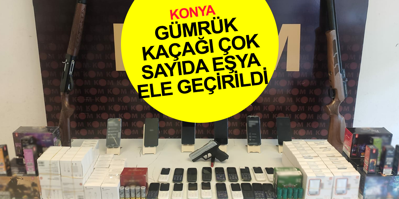 Konya’da bir iş yeri ve eve kaçakçılık operasyonu! 3 gözaltı