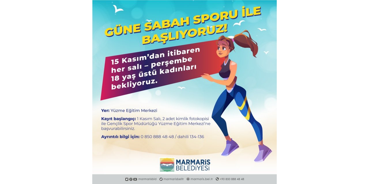 Marmaris’te sabah sporları başlıyor