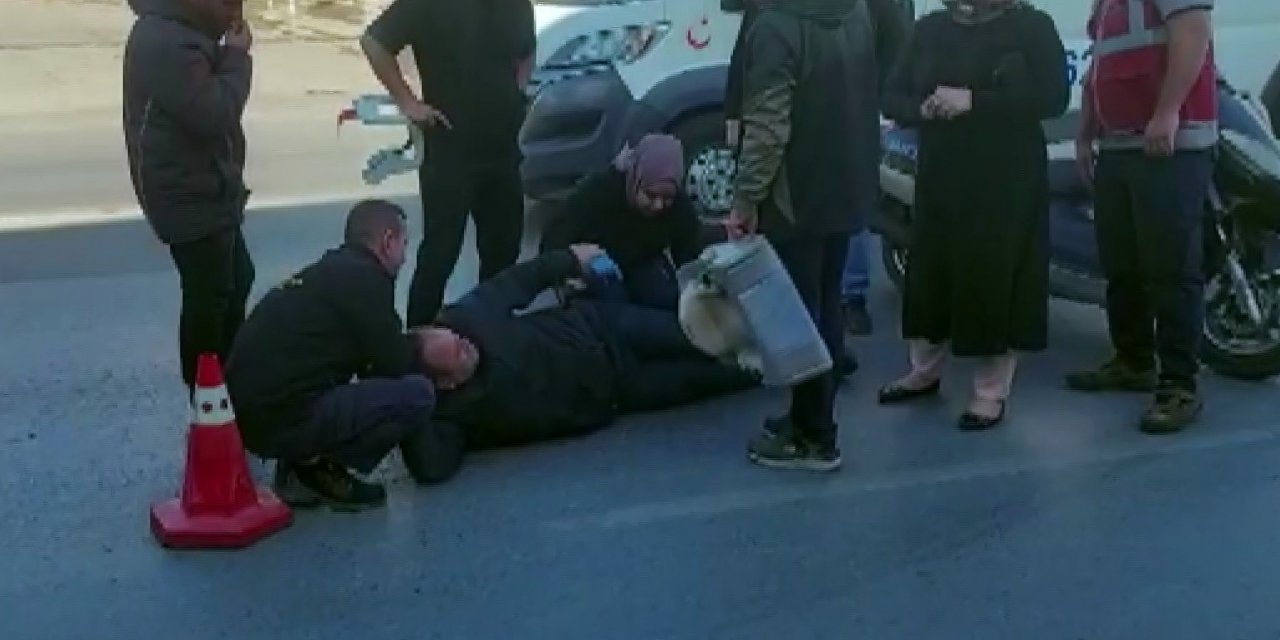 Sultanbeyli’de refüje çarpan motosikletli yaralandı