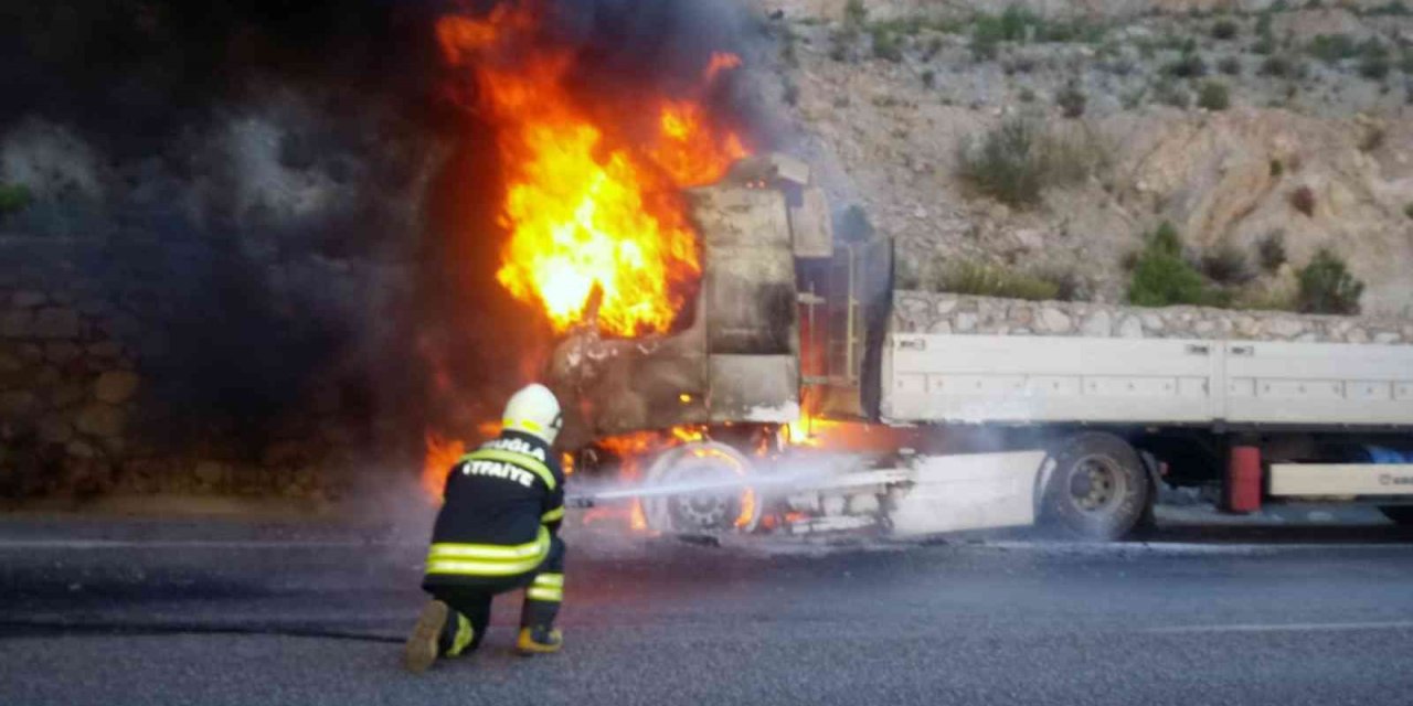 Muğla’da TIR yangını