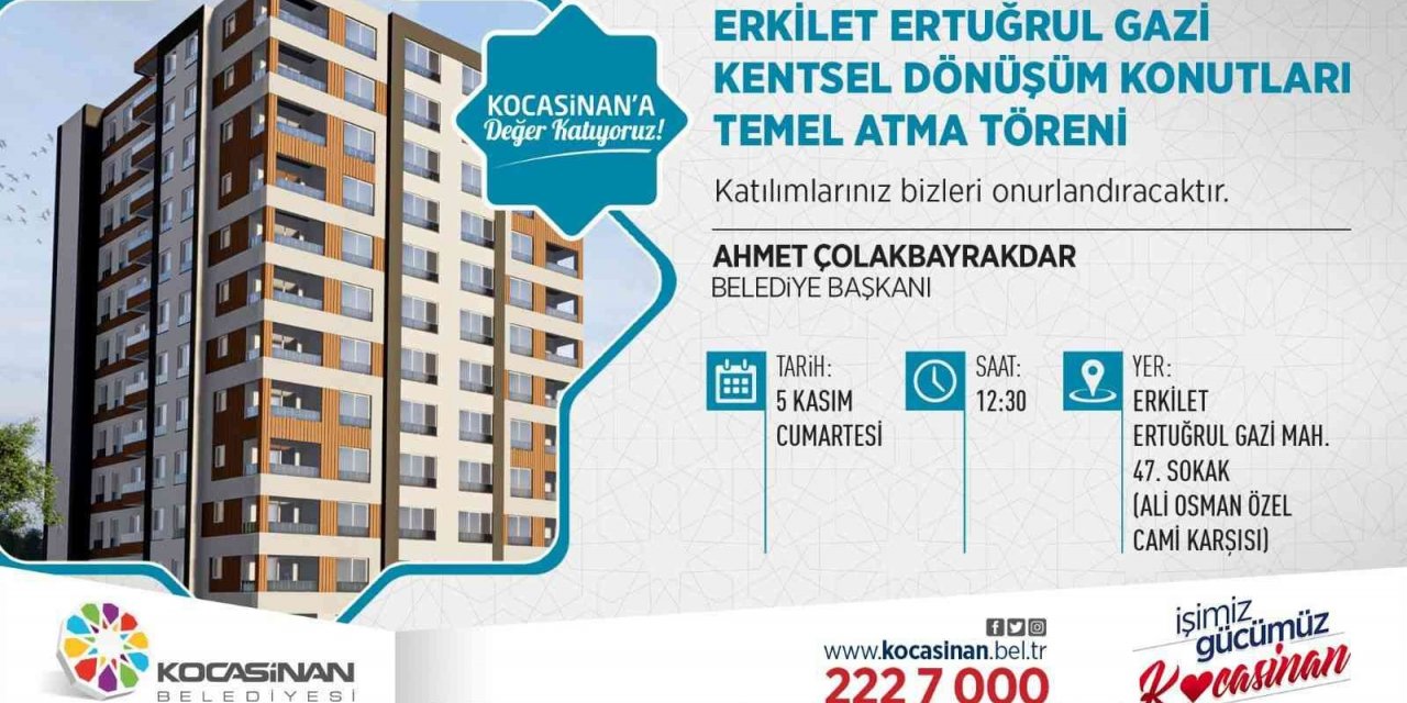 Kocasinan, Ertuğrulgazi Mahallesi’nde dönüşümle örnek olacak
