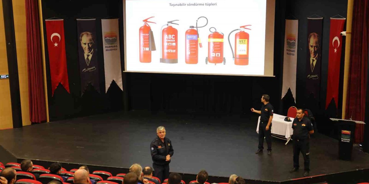 Marmaris’te baca yangını eğitimi