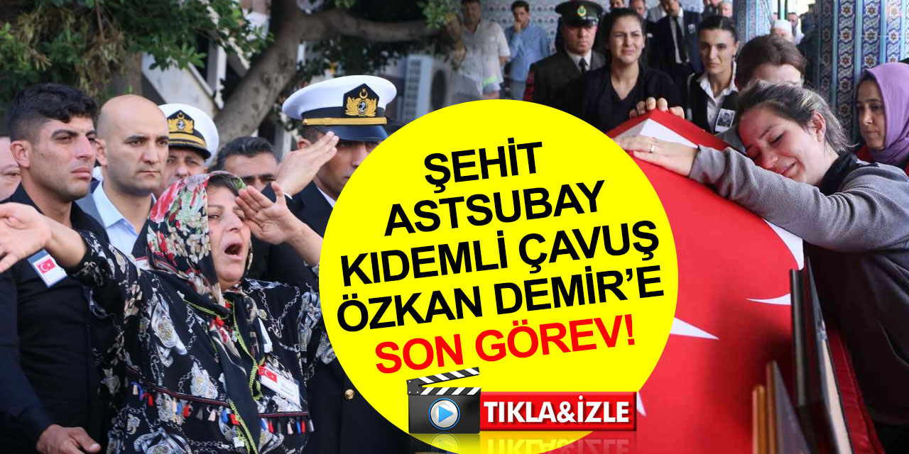 Hava Astsubay Kıdemli Çavuş Özkan Demir'e son görev! Annesi ve bir yıllık şehidi böyle uğurladı