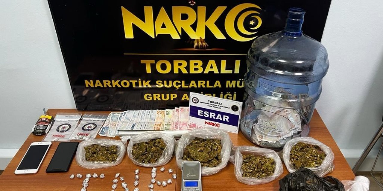 Torbalı polisinden 10 günlük takibin ardından zehir tacirine suçüstü