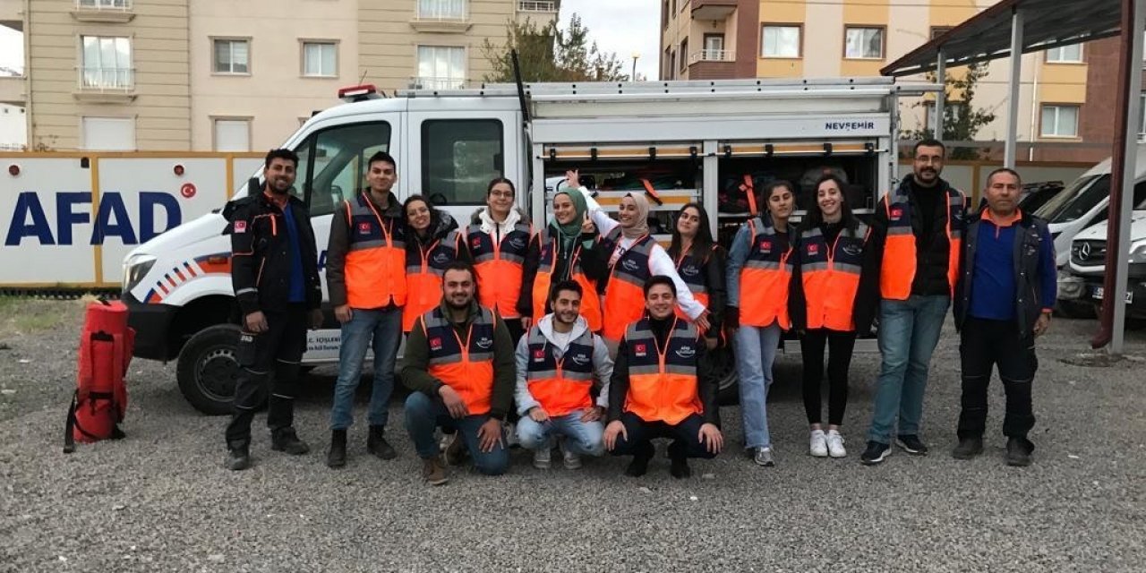 NEVÜ İzci Kulübü öğrencileri AFAD eğitimine katıldı