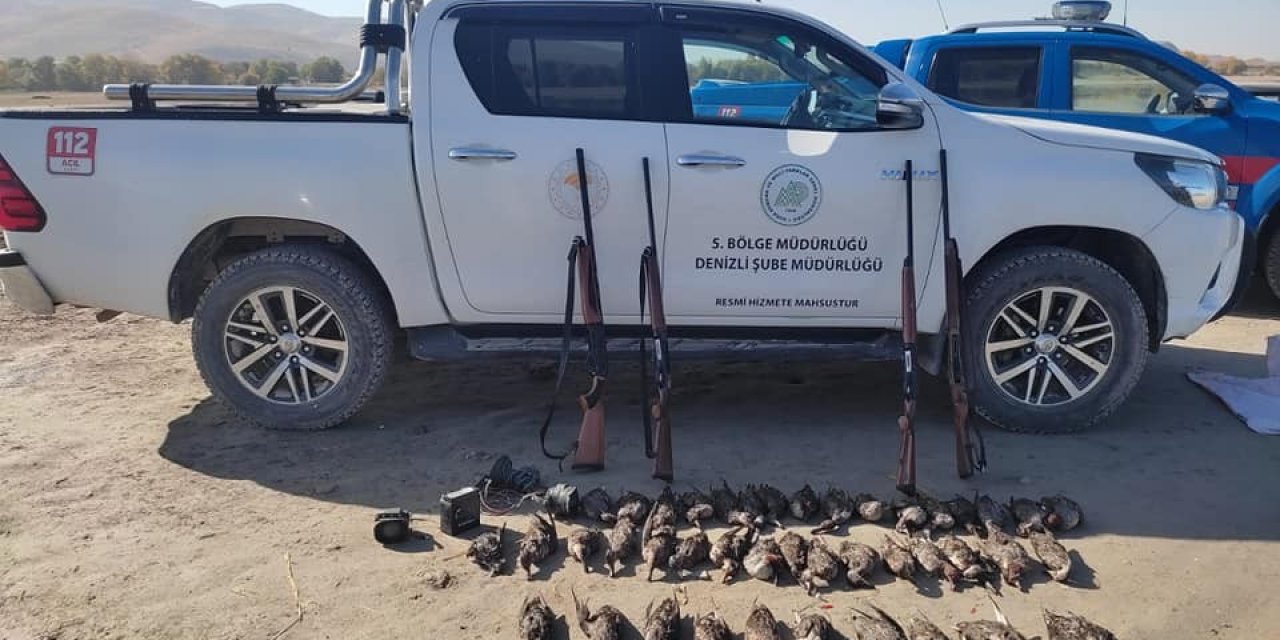 42 su kuşunu vuran 5 kaçak avcı yakalandı