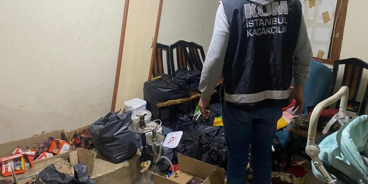 Esenyurt’ta kaçak tütün depolarına baskın: 2 ton nargile tütünü ele geçirildi