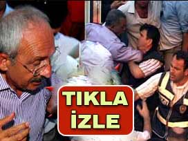 Kılıçdaroğlu'na terlik fırlatıldı