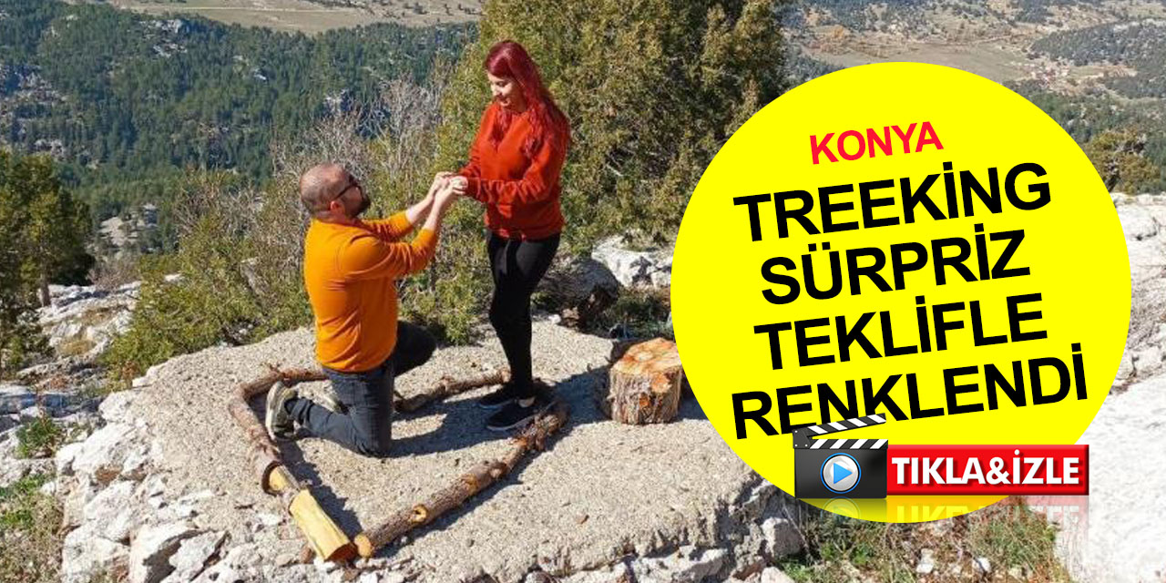 Konya Keldağ Yangın Gözetleme Kulesinde sürpriz evlilik teklifi!