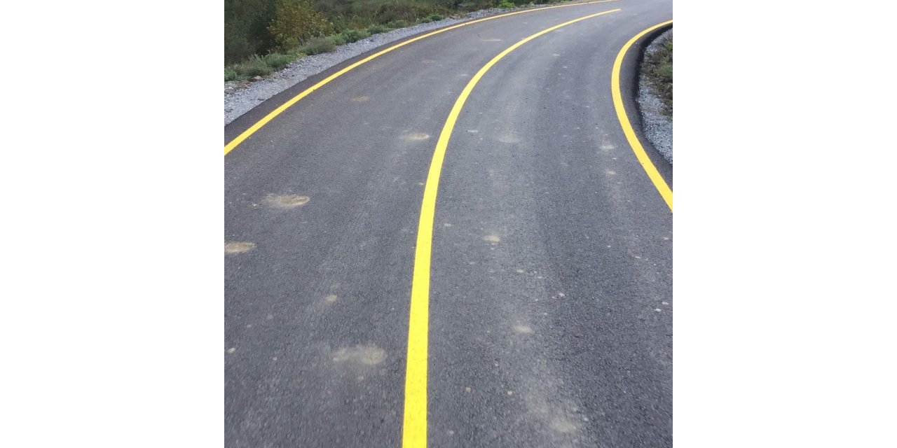 Köy yollarında çizgi çalışması başladı