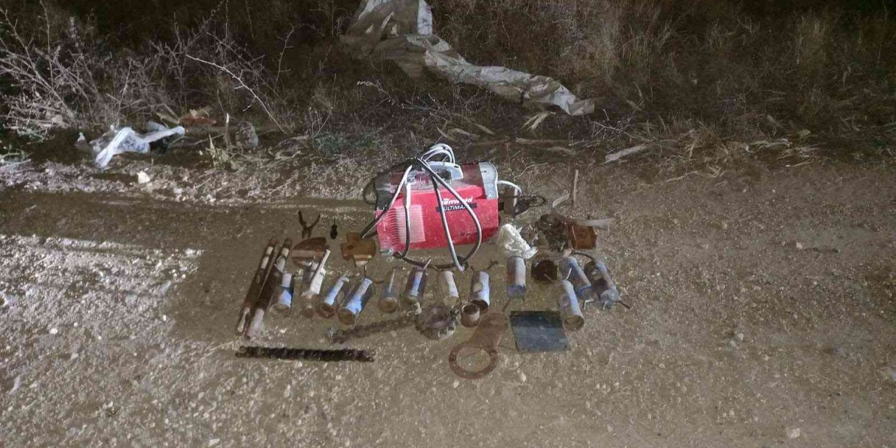 Madenden çalınan ürünler jandarma ekiplerince ele geçirildi