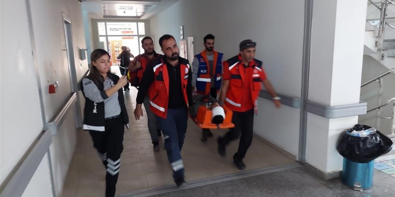 Hastanede gerçeği aratmayan tatbikat