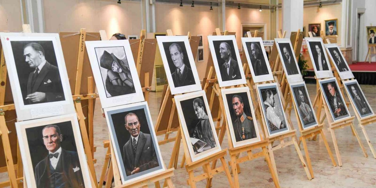 184 Atatürk portresi 75. Yıl Sanat Galerisi’nde sergileniyor