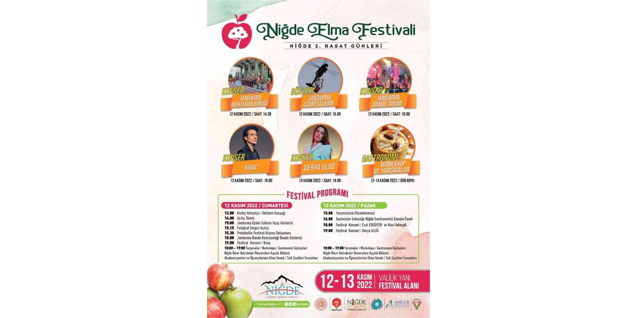 Elma Festivalinde Niğde’ye yıldız yağacak
