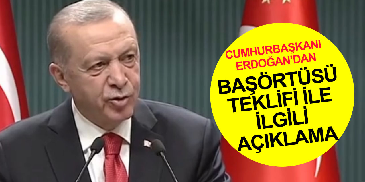 Cumhurbaşkanı Erdoğan'dan başörtüsü açıklaması: Uzlaşma olmazsa kendi teklifimizi Meclise sunacağız