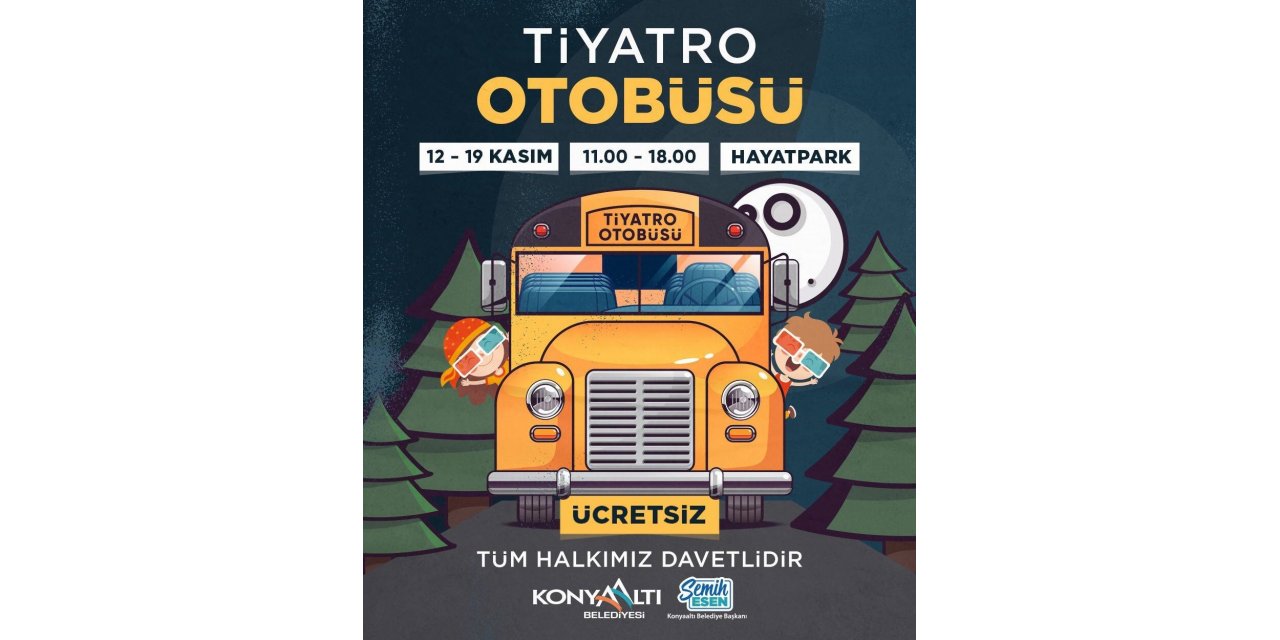 Çocuklara özel tiyatro otobüsü