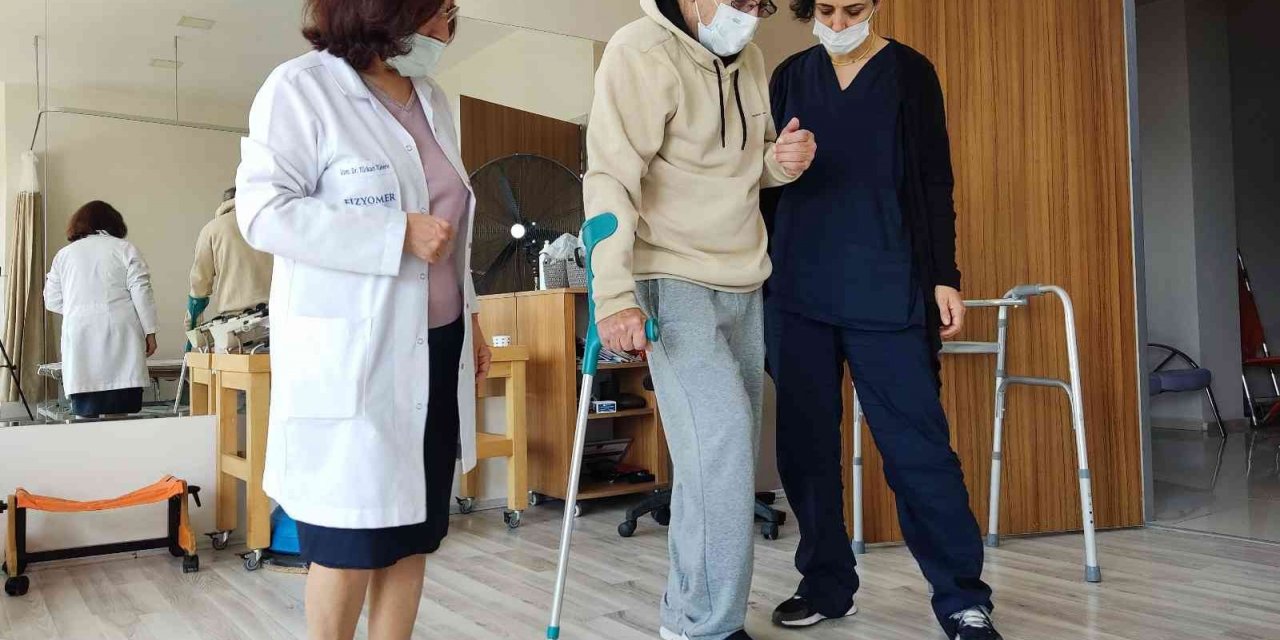 Emekli asker azmiyle ayağa kalktı