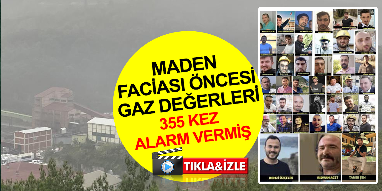 Amasra'da 42 madenciyi hayattan koparan facia ile ilgili yeni gelişme! Gaz değerleri 355 kez alarm vermiş!