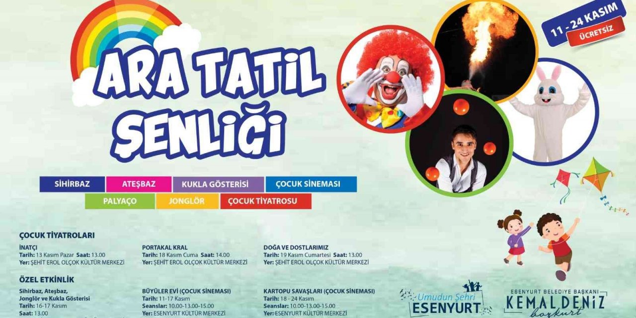 Çocuklar ara tatilde eğlenceye doyacak