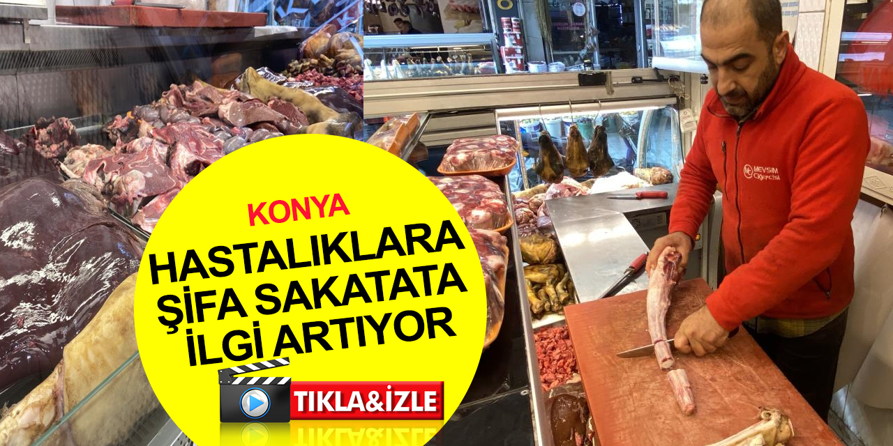 Konya'da havalar soğudu tarihi Bedesten Çarşısı'nda şifa deposu sakatata ilgi arttı!