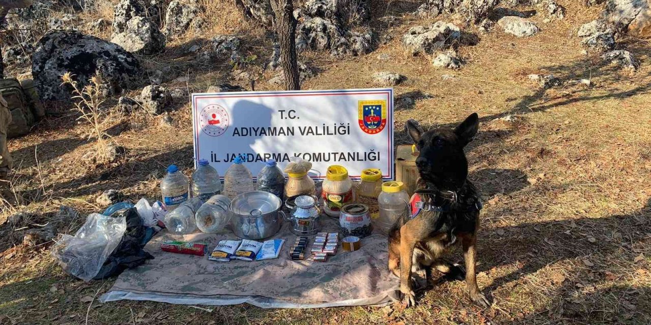 Örgüt mensuplarının yaşam malzemesi bulundu