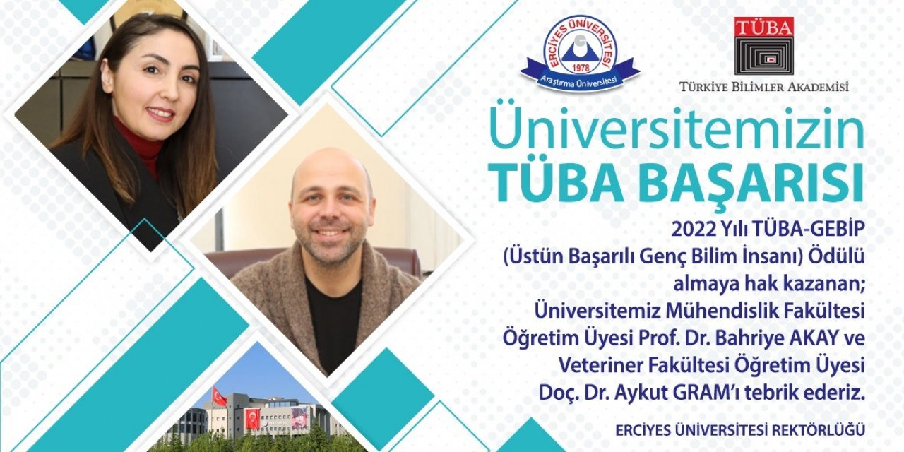 ERÜ’ye TÜBA’dan 2 ödül