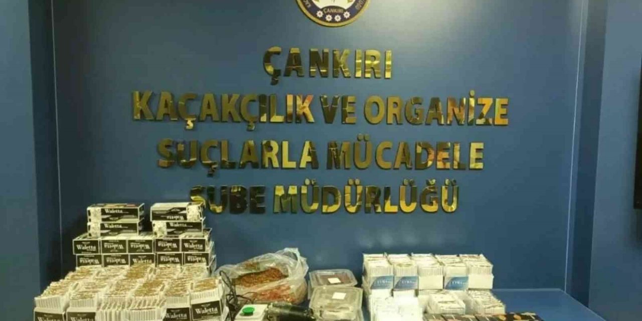 Çankırı’da binlerce makaron ele geçirildi