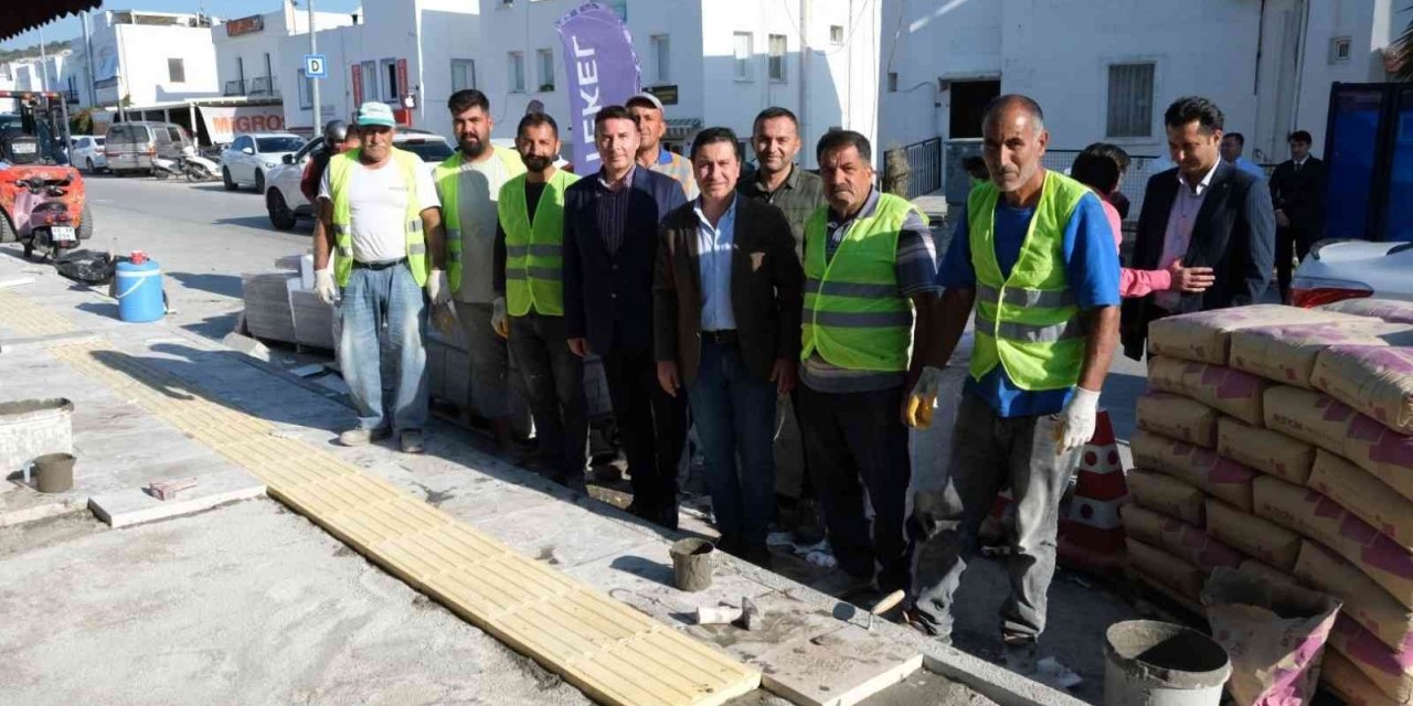 Kaldırım ve yol yenileme çalışmaları sürüyor