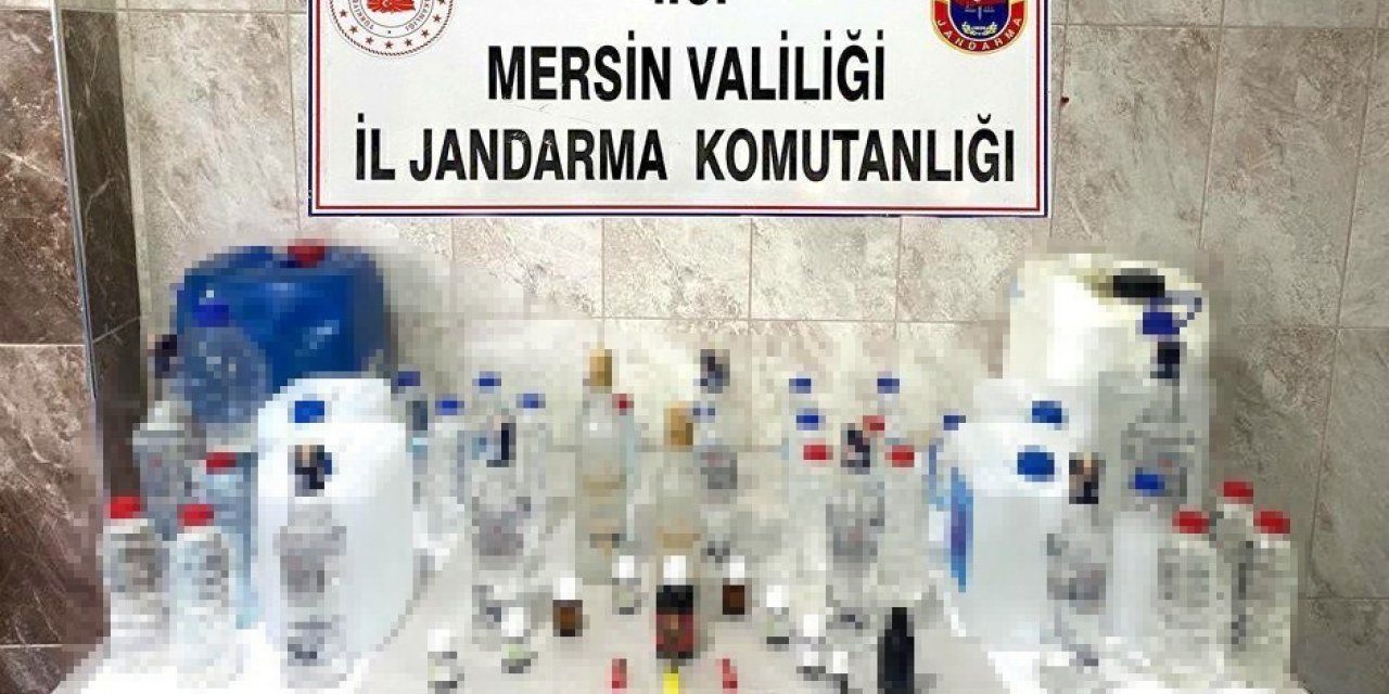 Mersin’de 70 litre sahte alkol ele geçirildi